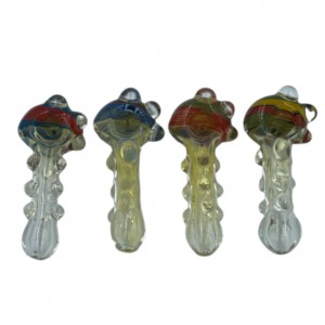 5" Multi Marble Silver Fumed Head Art Hand Pipe (Pack of 2) [GWST0023] 