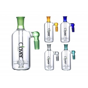 Clover Glass - 90 Degree 6 Arm Inline Tree Perc Ash Catcher 14M to 14F [WPG-33-B90]