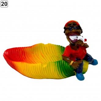 Rasta Resin Small Jamaican Man Ashtrays