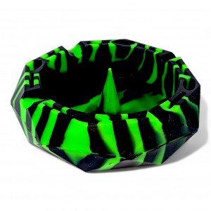 ColorBurst Octagon Silicon Ashtray - 6Ct Display [ASH42]