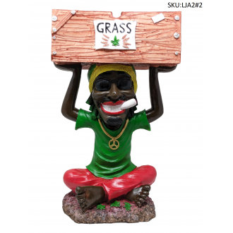 Large Jamaican Man Ashtray #2 [LJA2] C