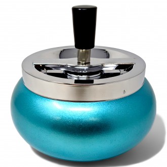 Glitter Metallic Blue Ashtray [MPASHB]