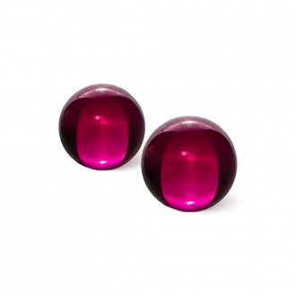 Bear Quartz - Ruby Pearls 6mm (set of 2) - [BQ25]