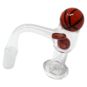 14mm Terp Slurper Quartz Banger with Basketball Carb Cap Set - [GSW392]