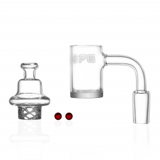 On Point Glass - 14mm Male 90° Flat Bottom Banger Set