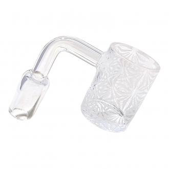 14mm Quartz 22mm Bucket Banger Male W/Sand Blasted Design - B [QF152]