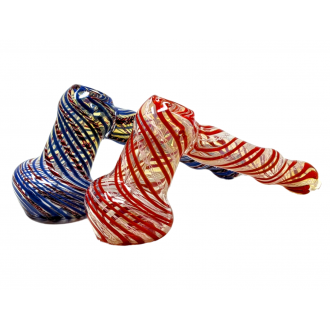 7" Assorted Design Hammer Bubbler Hand Pipe - [CJ07]