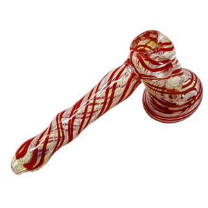 7" Assorted Design Hammer Bubbler Hand Pipe - [CJ07]