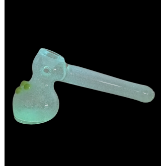 Glow In Dark Frit Art Hammer Bubbler [DJ221] 