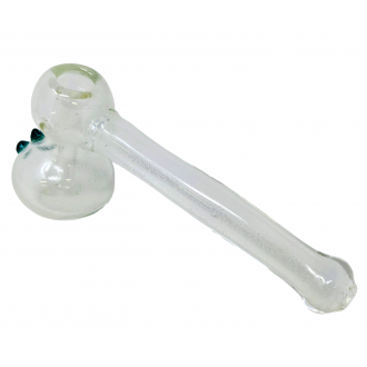 Glow In Dark Frit Art Hammer Bubbler Flat Mouth [DJ316] 