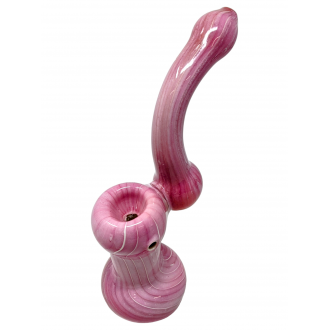  6" Rose Pink Bubbler Hand Pipes [DJ446]