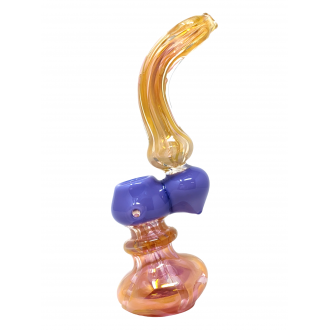 6" Silver Fumed  Slyme Joint Art Bubbler [DJ451] 