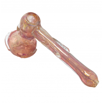 7" Gold Fumed Multi Marble Hammer Art Bubbler [DJ460] 