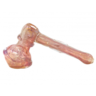 7" Gold Fumed Multi Marble Hammer Art Bubbler [DJ460] 