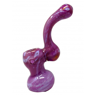 6.5" Slyme Double Tube Art Bubbler [DJ511]