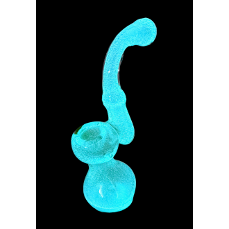 5" Glow In The Dark Frit Art Bubbler - [DJ527]