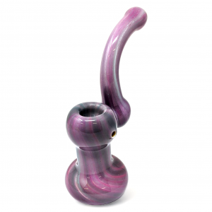 7" Rose Grey Bubbler Hand Pipe - [DJ549]