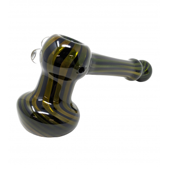 8" Golden Lining Black Hammer Bubbler [DJ550]