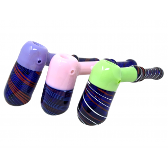 9" Slyme Color Joint Hammer Bubbler Hand Pipe - [DJ553]