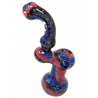 6.5" Galaxy Frit Bubbler Hand Pipe - [DJ563]