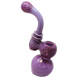 7" Double Rim Slyme Bubbler Hand Pipe - [DJ569]