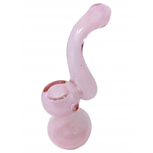 4'' Pink Glow In Dark Bubbler Hand Pipe [DJ311]