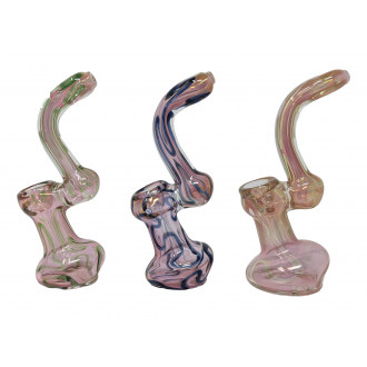 6" Gold Fumed Bubbler Assorted colors [R37]