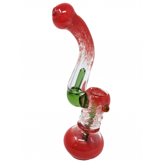 7.5" Frit Ombre Neck Perc Bubbler Hand Pipe - [RJA13]