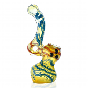 5.5" Gold Fumed Ribbon Art Bubbler