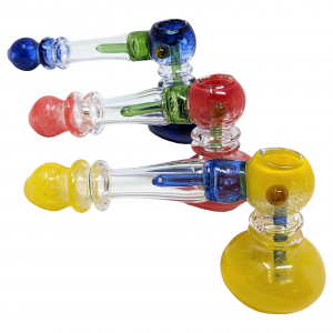 7" Assorted Double Stem & Rim Hammer Bubbler - [RJA20]