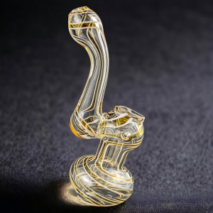 6" Twin-Line Design Art Standing Bubbler Hand Pipe - [RKGS90]