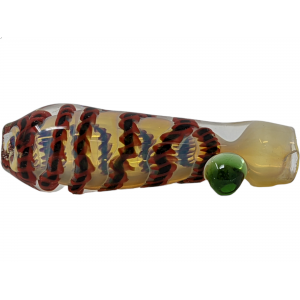 3" Silver Fumed Twisted Ribbon Chillum Hand Pipe - (Pack of 2) [RKP267]