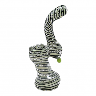 6" Slyme Swirl Ribbon Bubbler Hand Pipe - [SG1736]