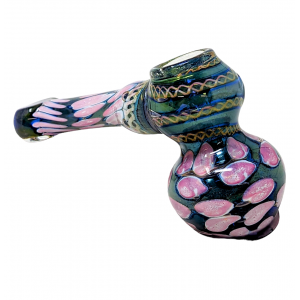 6" Gold Fumed Double Glass Hammer 120 Grm Bubbler [SB4206]