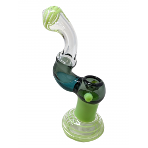 7" Assorted Slyme Multi Rim Bubble Mouth Bubbler Hand Pipe - [STJ37]