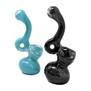 5.5" Frit Art Donut Design Medium Bubbler Hand Pipe (Pack of 2) - [ZD162]