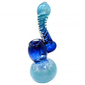 6" Frit Art Two Tone Standing Bubbler - [ZD286]