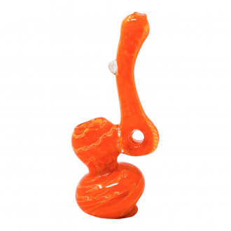 6" Assorted Frit Swirl Ribbon Donut Bubbler Hand Pipe - [RKGS34]