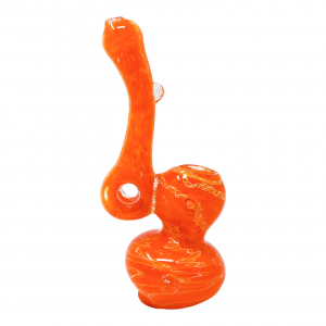 6" Assorted Frit Swirl Ribbon Donut Bubbler Hand Pipe - [RKGS34]