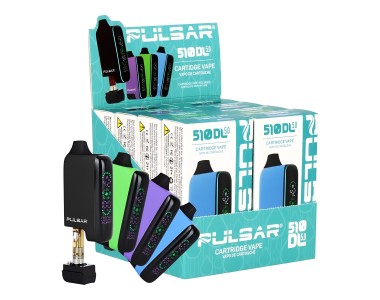 Pulsar 510 DL 5.0 Precision Voltage Control LCD Screen Vape 1000mAh - Assorted Colors - 8ct Display