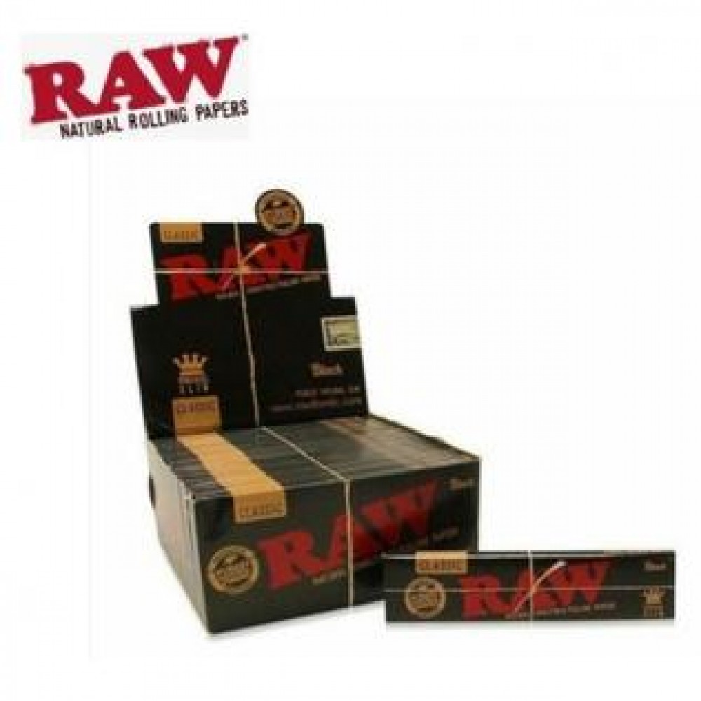 Raw Classic Black Natural Unrefined Rolling Papers 5708