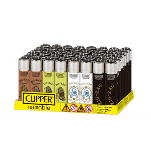 Clipper Classic Lighters - Zig-Zag Collection 1 - (Display of 48)