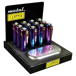 Clipper - Full Metal Icy Clipper Lighters - (Display of 12) [CMP11R-LI]