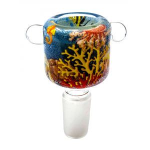 High Point Glass - 14mm Sea World Themed Glass Bowls 12Ct Display - [BL589]