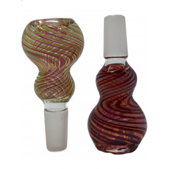 14mm Gold Fumed Art Double Ball Art Bowl (Pack of 2) [SG3296]