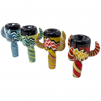 14mm Trio Blasters Swirlscape Art Bowl - Assorted [WSG748]