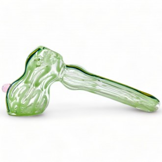 7" Scribbled Line Art Hammer Buubler Hand Pipe - [RKD39]