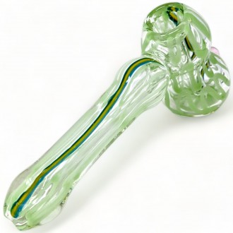 7" Scribbled Line Art Hammer Buubler Hand Pipe - [RKD39]