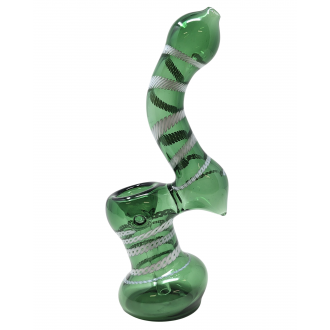 7" Chain Spiral Bubble Mouth Bubbler Hand Pipe - [WIB-300]