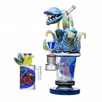 Cheech - 11.5" Venus & The Fly Trap With Matching Ash Catcher Water Pipe